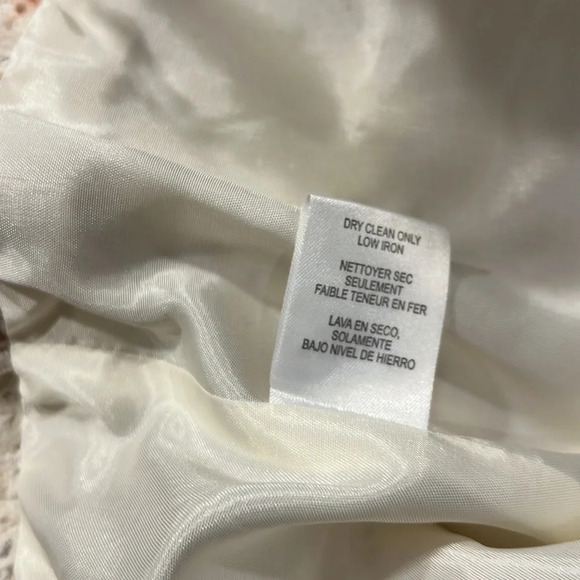 Worth Cream Tweed Short Button-Up Jacket Sz-10 - Picture 11 of 11